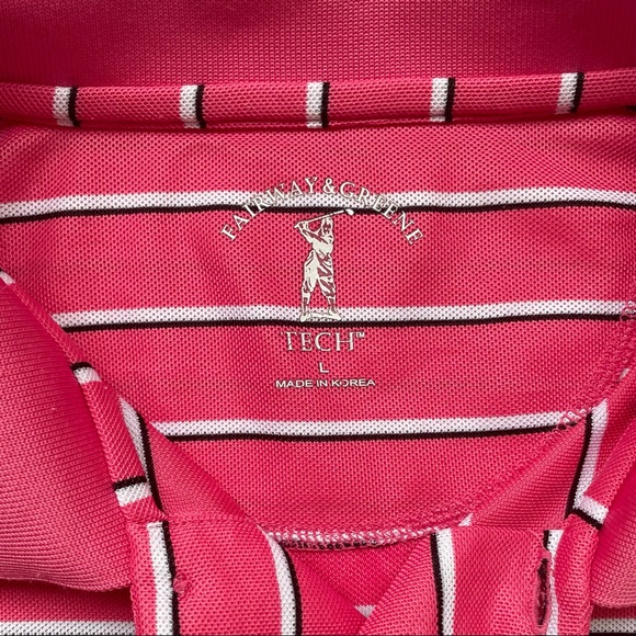 Fairway & Greene Tech Men’s Golf Polo Pink - Large - Picture 6 of 6